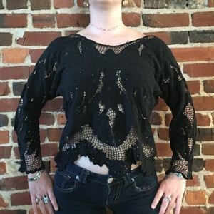 Crochet patterned top